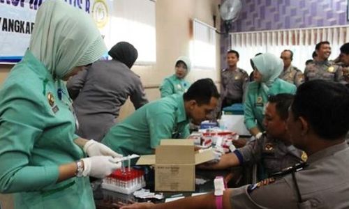 POLRES MADIUN Cegah Hepatitis B Serang Anggota