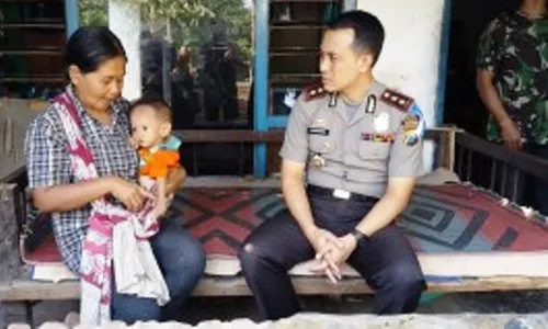 GIZI BURUK : Kopolres Nganjuk Turun Tangan, Bayi Gizi Buruk Ditangani Intensif