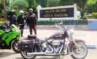 MOTOR GEDE MADIUN : Pengendara Moge Madiun Pamit ke Jabar, Paguma Pesan Jangan Ugal-Ugalan