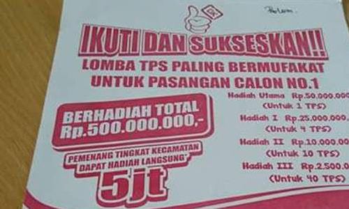 PILKADA NGAWI : Beredar, Selebaran Lomba TPS Bermufakat untuk Pasangan Nomor 1...