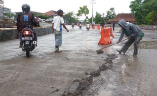 INFRASTRUKTUR BOYOLALI : Musim Hujan, 3 Proyek Jalan di Boyolali Dikebut