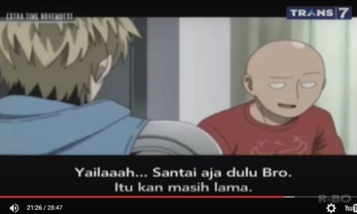 ANIME JEPANG : One Punch Man Pernah Tayang di Trans 7, Ini Buktinya!