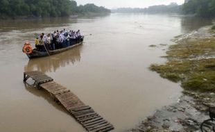 BANJIR BOJONEGORO : Banjir Masih Intai Hilir Bengawan Solo, Kecuali Bojonegoro