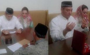 SENSASI ARTIS : Regina Bungkam Soal Foto Pernikahan dengan Duda Beranak 3