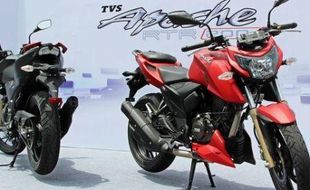 SEPEDA MOTOR TERBARU : TVS Apache 200 Meluncur, Harga Tempel Vixion