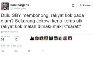 FENOMENA HATERS : Boni Hargens: 1 Tahun Jokowi, Sama dengan 10 Tahun SBY