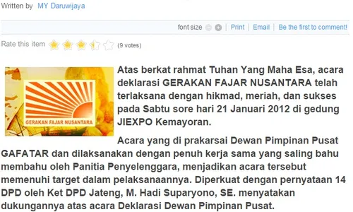 ORANG HILANG : Ini Profil Organisasi Terlarang Gafatar