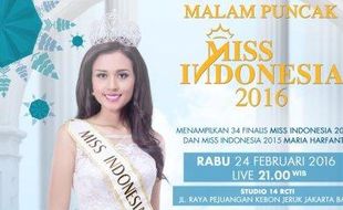 MISS INDONESIA 2016 : Malam ini, Puncak Miss Indonesia 2016