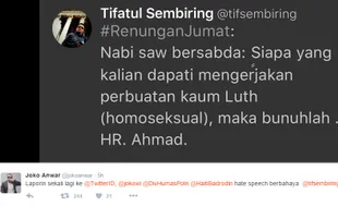 FENOMENA LGBT : Bahas Hadis LGBT, Tifatul Sembiring dan Joko Anwar Twitwar