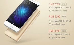 SMARTPHONE TERBARU : Xiaomi Terbaru Meluncur, Ini Harga dan Spesifikasi Xiaomi Mi 5