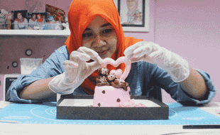 KREASI UNIK : Selain Coklat, Cupcake Animasi Juga Diminati di Hari Valentine