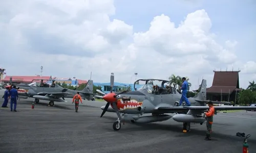 PESAWAT JATUH : Ini Penjelasan Super Tucano Menukik dan Menghunjam Tanah di Malang