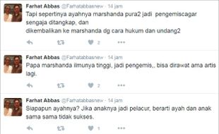 SENSASI ARTIS : Farhat Abbas Tuding Ayah Marshanda Pura-Pura Ngemis