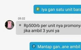 DUGAAN PENIPUAN ONLINE : Penipu Terbaik! Laptop i10 RAM 2 Tera Dijual Rp500.000