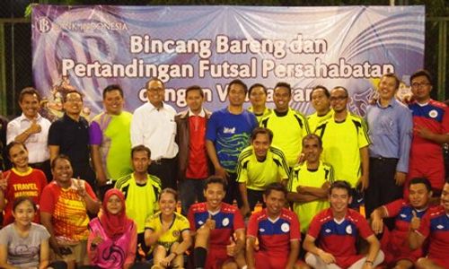 PERTANDINGAN FUTSAL : Takluk dari BI, Tim Wartawan Hanya Curi 1 Kemenangan