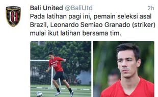 MASA DEPAN PEMAIN : Gagal di Persija, Pemain Asal Brasil Ini Coba Peruntungan di Bali United