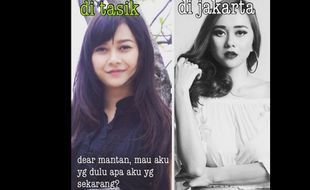 INSTAGRAM ARTIS : Kocak, Aura Kasih Bikin Meme “Dear Mantan”