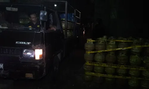 Gudang Pengoplosan Elpiji di Ngemplak Digerebek Polres Boyolali