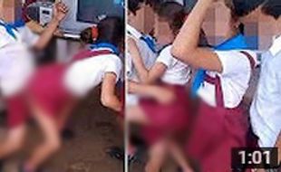 VIDEO KONTROVERSIAL : Heboh! Rekaman Bocah Berseragam Putih Merah Goyang “Twerking” Erotis