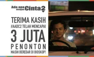 FILM TERBARU : Tembus 3 Juta Penonton, Ini Komentar Dian Sastro dan Nicholas Saputra