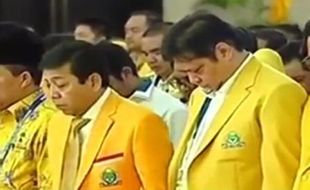 MUNASLUB GOLKAR : Jadi Ketum, Video Setnov Tertidur Saat Mengheningkan Cipta Diungkit Lagi