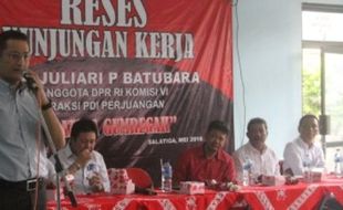 KUNKER DPR : Kunjungi Salatiga, Juliari Ajak Pengusaha Kecil Bentuk BH