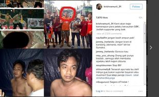 KERUSUHAN SUPORTER : 6 Jakmania Ditangkap Gara-Gara Pamer Foto Ini