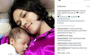 INSTAGRAM ARTIS : Masih Bayi, Anak Mulan Jameela Sudah Kelihatan Ganteng