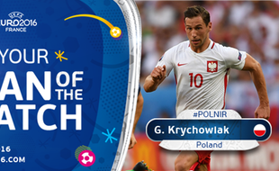 MAN OF THE MATCH : Krychowiak Pemain Terbaik Laga Polandia vs Irlandia Utara