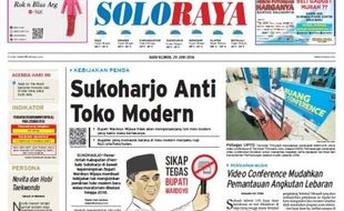 SOLOPOS HARI INI : Soloraya Hari Ini: Sukoharjo Anti Toko Modern