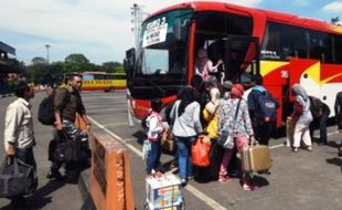 MUDIK LEBARAN 2016 : Jumlah Penumpang di Terminal Jombor Mulai Menurun