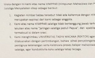 DEMO MAHASISWA : UKSW Salatiga Tolak Aksi Solidaritas Papua, Rektor Persilakan Polisi Bertindak...