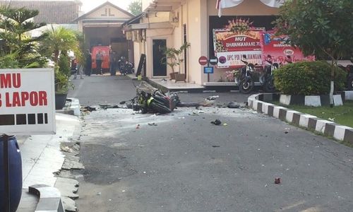 BOM SOLO : Terduga Pelaku Menerobos Penjagaan Provost Mapolresta