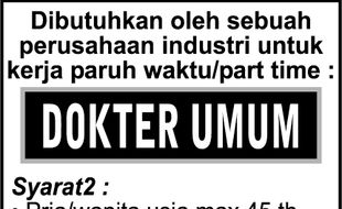 Lowongan Kerja: DOKTER UMUM