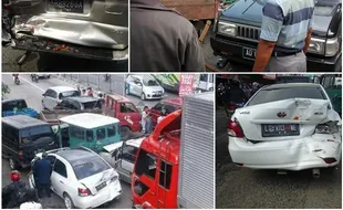 KECELAKAAN SUKOHARJO : 8 Mobil Terlibat Laka Karambol di Bangjo UMS, Diduga Ini Sebabnya