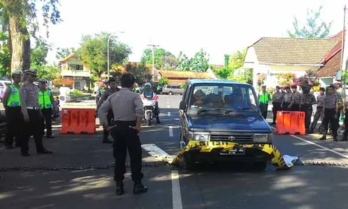 KEAMANAN KULONPROGO : Polres Ujicoba "Road Blocker", Ini Cara Kerjanya