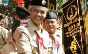 HARI PRAMUKA : Ganjar Pranowo Ingin Gerakan Pramuka Imbangi Gerakan Radikal