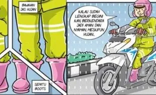 TIPS OTOMOTIF : Jangan Pakai Mantel Warna Gelap saat Hujan!