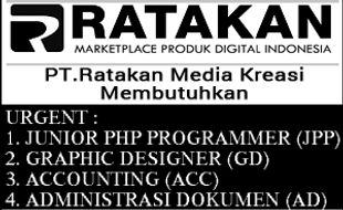 Lowongan Kerja: PT. RATAKAN