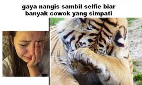 TRENDING SOSMED : Lucu! Harimau Ini Tirukan Gaya Selfie Perempuan