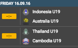 PIALA AFF U-19 2016 : Babak Pertama, Indonesia Ditahan Australia 1-1, Thailand Ungguli Kamboja 2-1