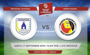 ISC A 2016 : PERSIPURA VS SEMEN PADANG : Inilah Line-Up Kedua Kesebelasan