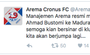 ISC A 2016 : Bustomi Dipinjamkan ke MU, Arema Lirik Winger