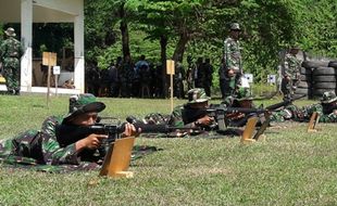 Ratusan Anggota Kodim 0724/Boyolali Gelar Latihan Menembak