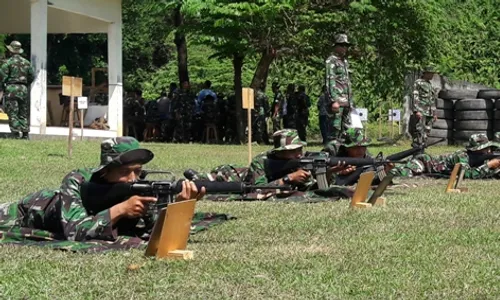 Ratusan Anggota Kodim 0724/Boyolali Gelar Latihan Menembak