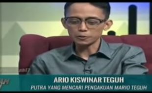 Ario Kiswinar Yakin Hasil Tes DNA 100% Identik Mario Teguh