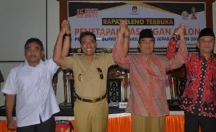 FOTO PILKADA 2017 : KPU Jepara Tetapkan 2 Pasang Peserta