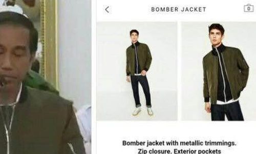 DEMO 4 NOVEMBER : Jaket Bomber Jokowi Saat Konferensi Pers Curi Perhatian