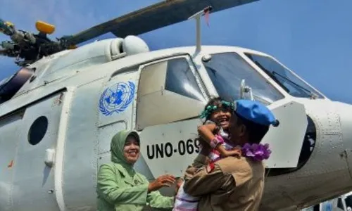 FOTO PASUKAN PERDAMAIAN PBB : Minusma pulang ke Bandara A. Yani