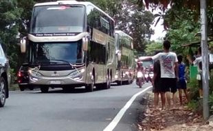 TRANSPORTASI WONOGIRI : Bus Tingkat Berfasilitas Mewah Layani Penumpang Wonogiri-Jakarta